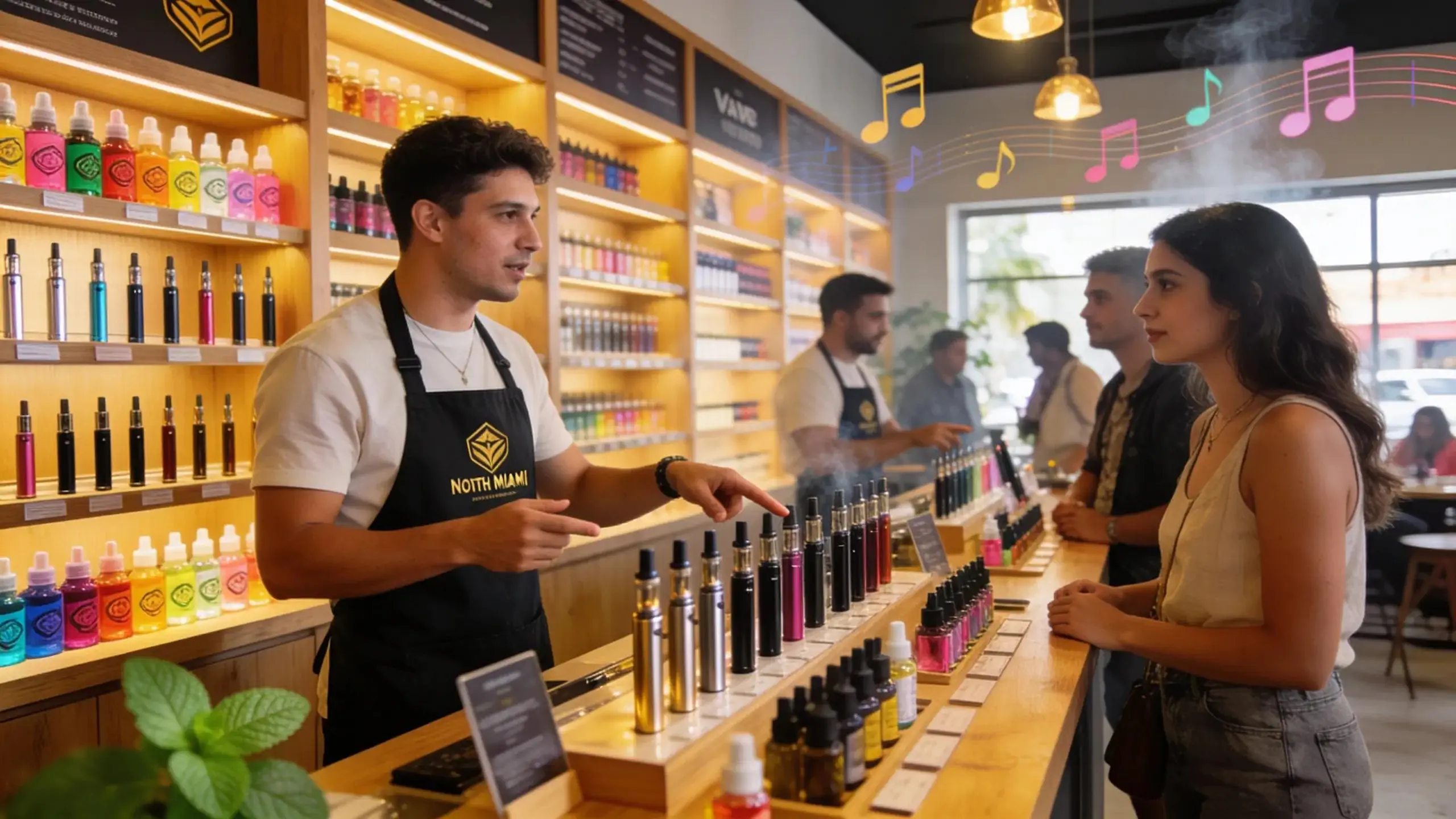 Popular grinders, trays, lighters, and glass accessories displayed in North Miami